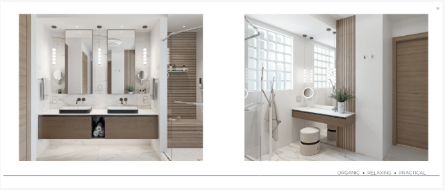 Bathroom design visualization board